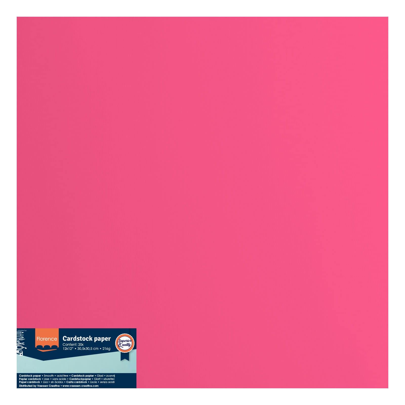 vaessen-florence-cardstock-tonkarton-rosa-30-5cm-20-stk-216g image 6