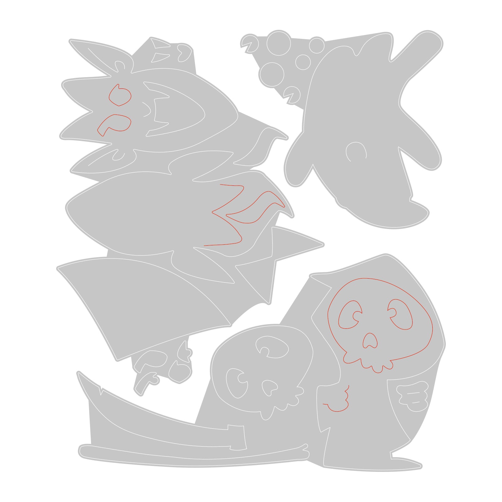 sizzix-thinlits-spooky-friends-stanz-stempel-set-halloween image 2