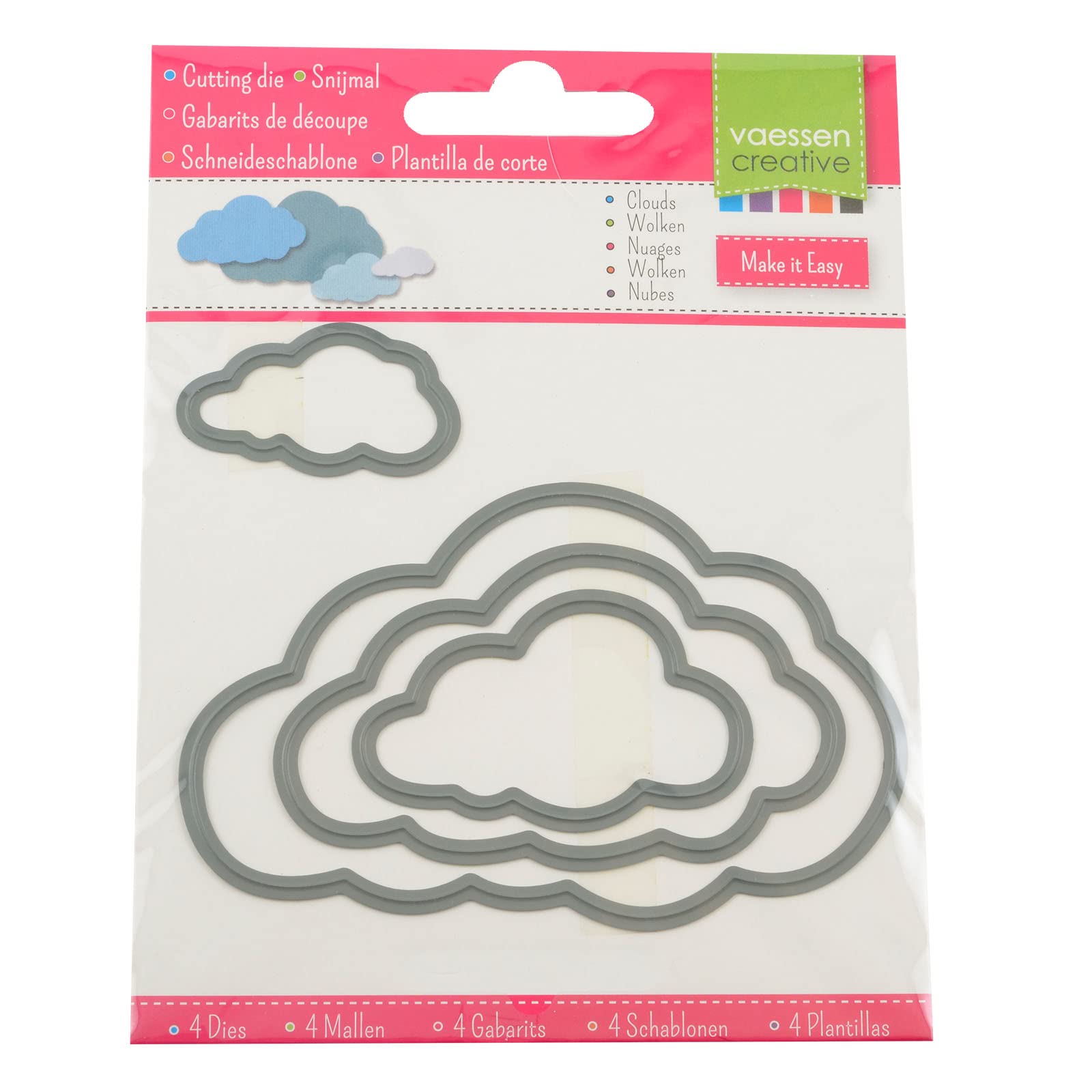 vaessen-creative-cut-easy-stanzschablone-wolkenform-metall image 1