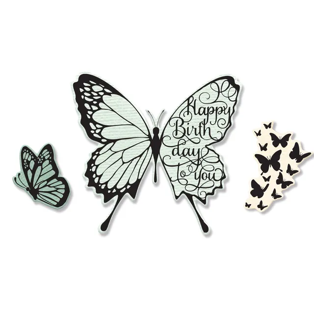 sizzix-framelits-butterfly-birthday-stanz-set-schmetterling image 1