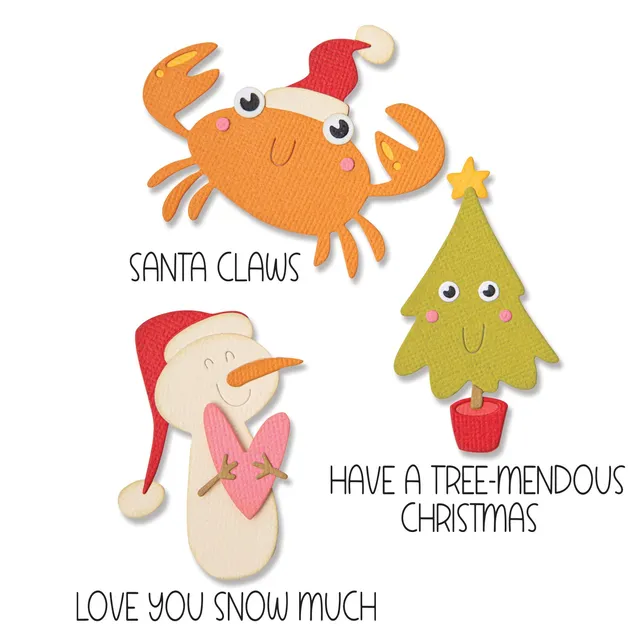 sizzix-thinlits-christmas-characters-stanzen-stempel-6-tlg image 1