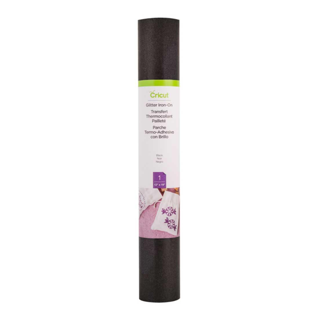 cricut-maker-iron-on-glitzer-schwarz-30-5x304-8-cm-b-gelfolie image 1