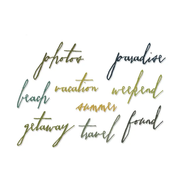 sizzix-thinlits-handwritten-vacation-tim-holtz-stanzen-9tlg image 1