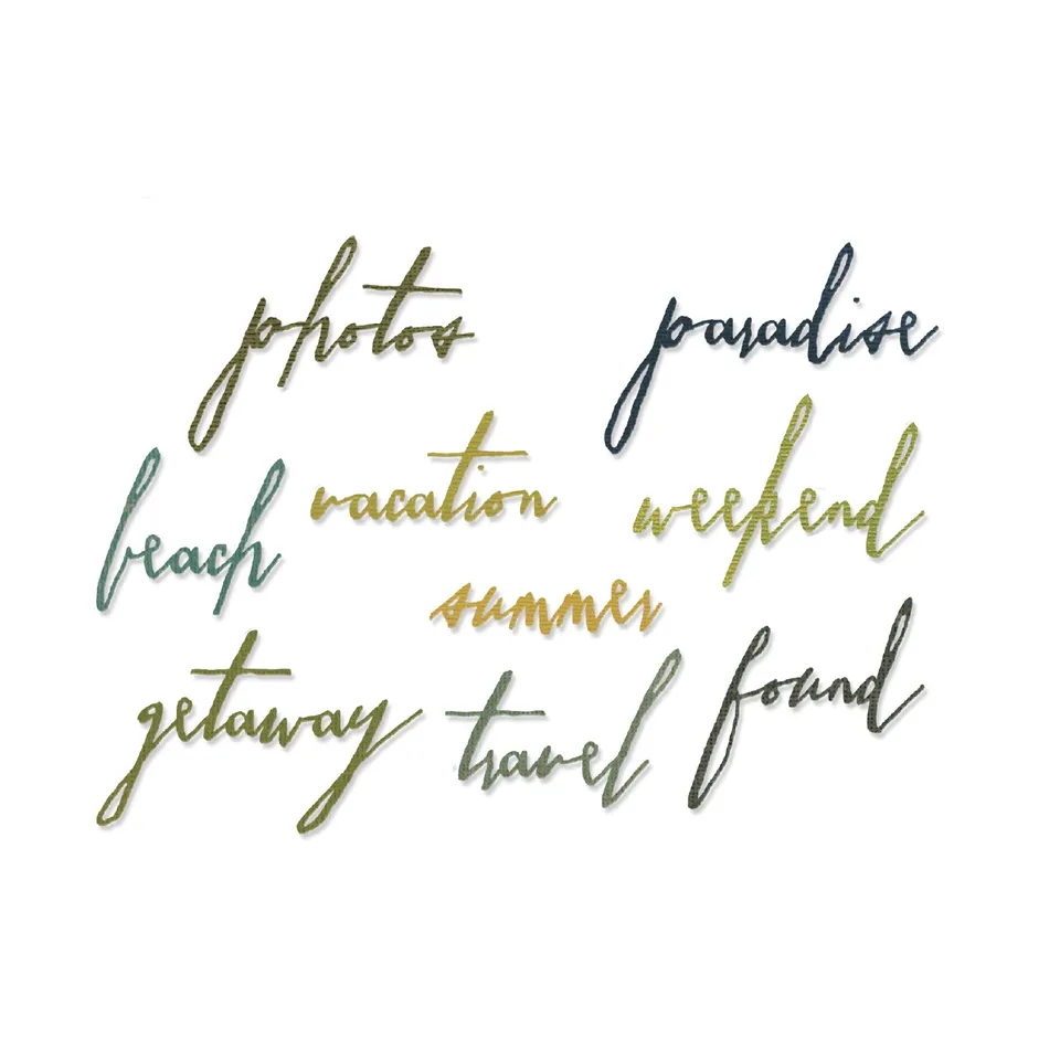 sizzix-thinlits-handwritten-vacation-tim-holtz-stanzen-9tlg image 1