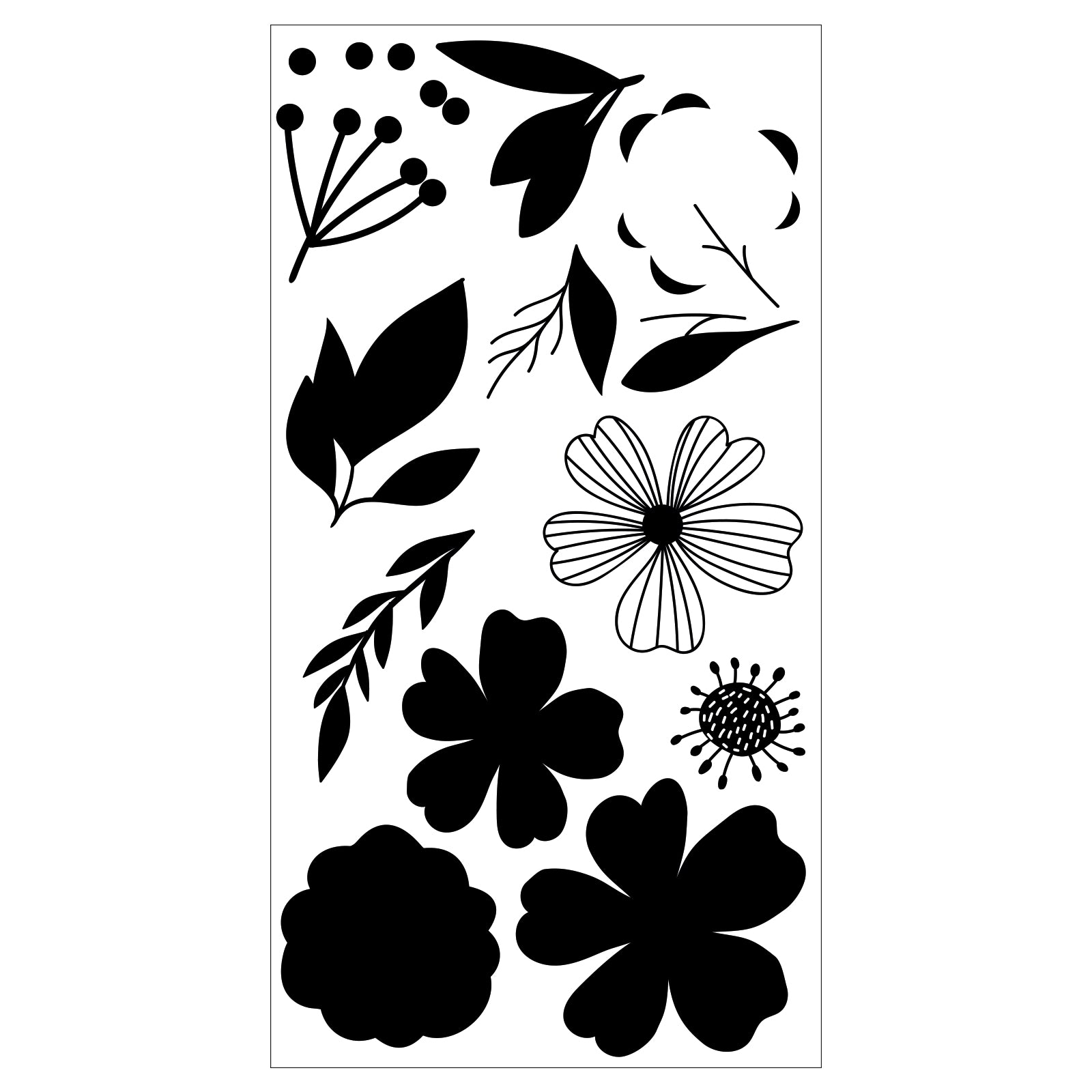 sizzix-layered-stamps-blossoms-stempelset-13tlg-blumen image 2