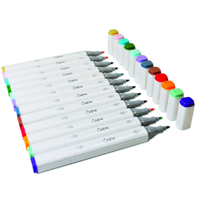 sizzix-permanent-pens-stifte-12er-set-bunt-dual-tip-marker image 3