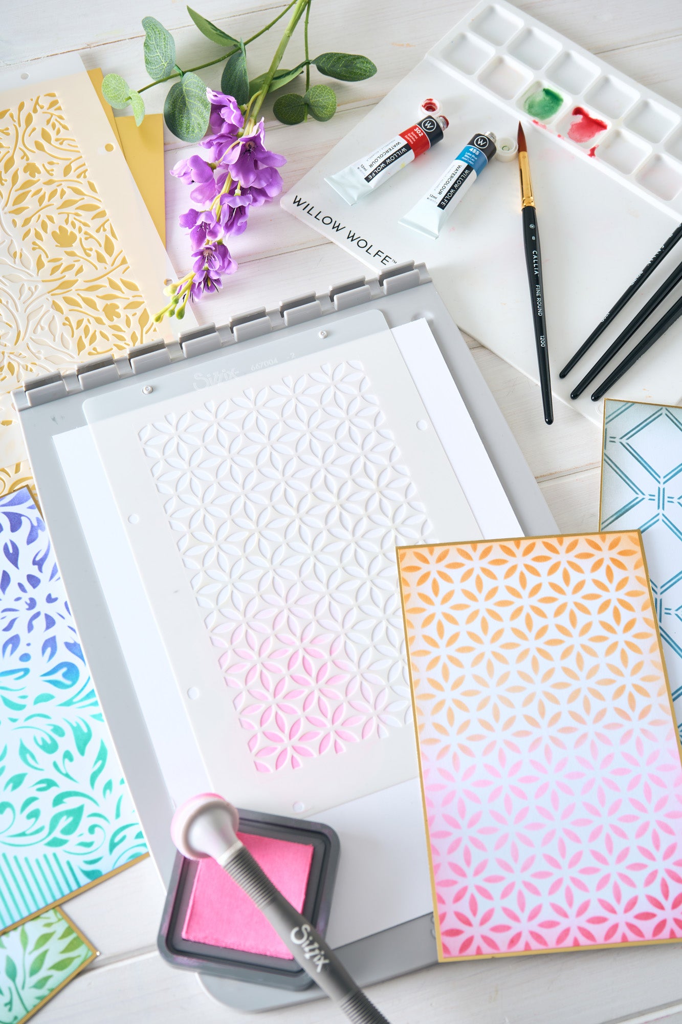 sizzix-studio-willow-wolfe-schablonen-4er-set-backgrounds image 2