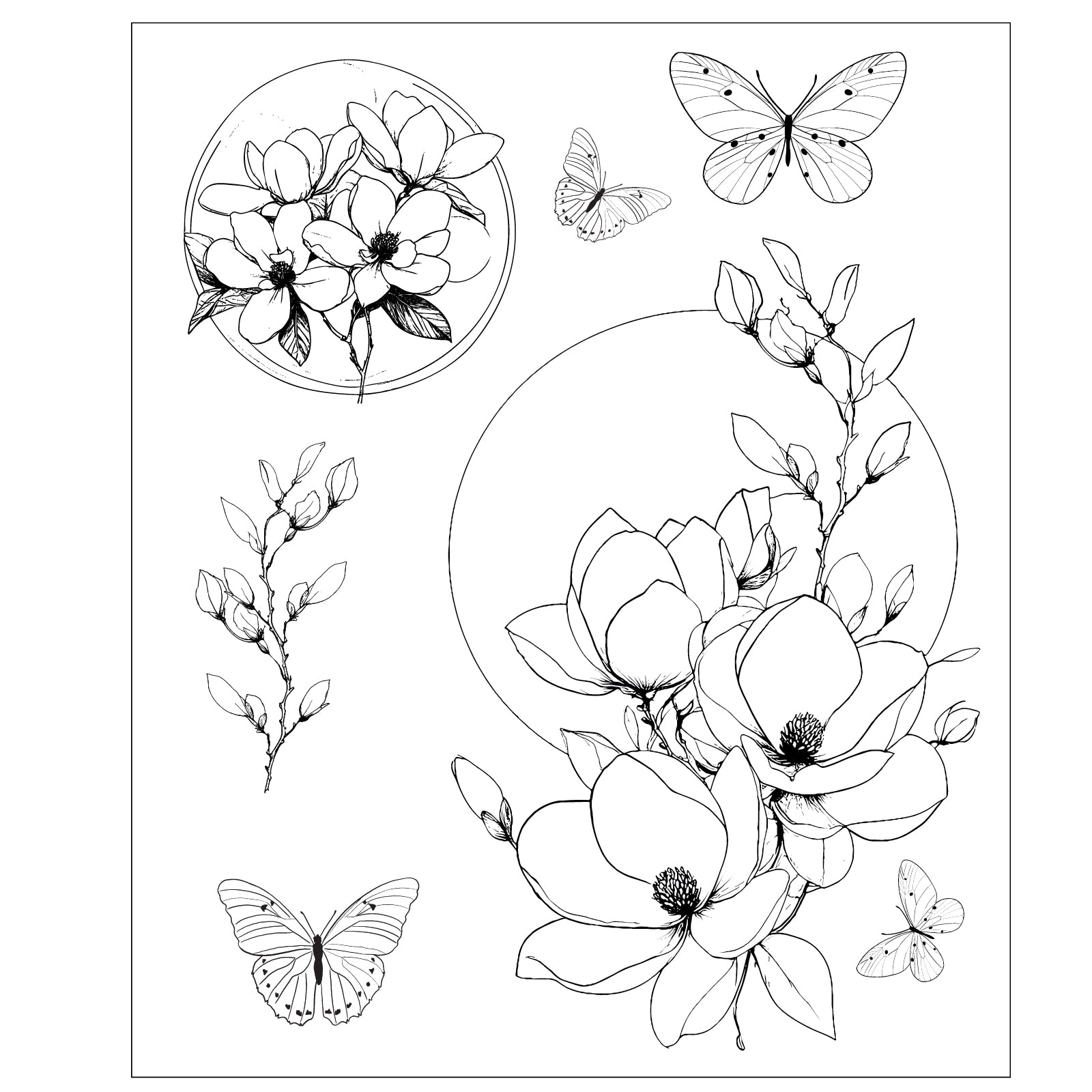 sizzix-studio-stempelset-7tlg-magnolia-willow-wolfe-blume image 4
