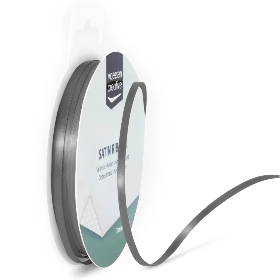 vaessen-florence-satinband-stahl-grau-3mm-x-10m-doppelsatinband image 1