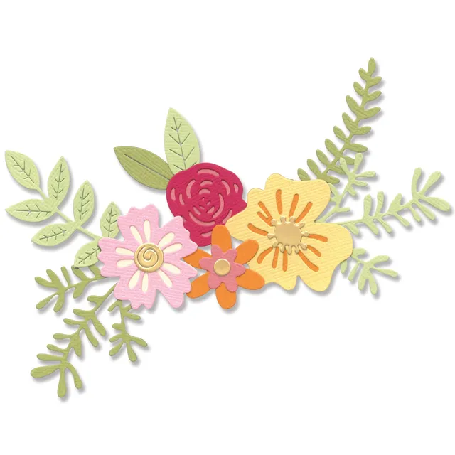 sizzix-thinlits-floral-cluster-stanz-set-blumen-15-teilig image 1