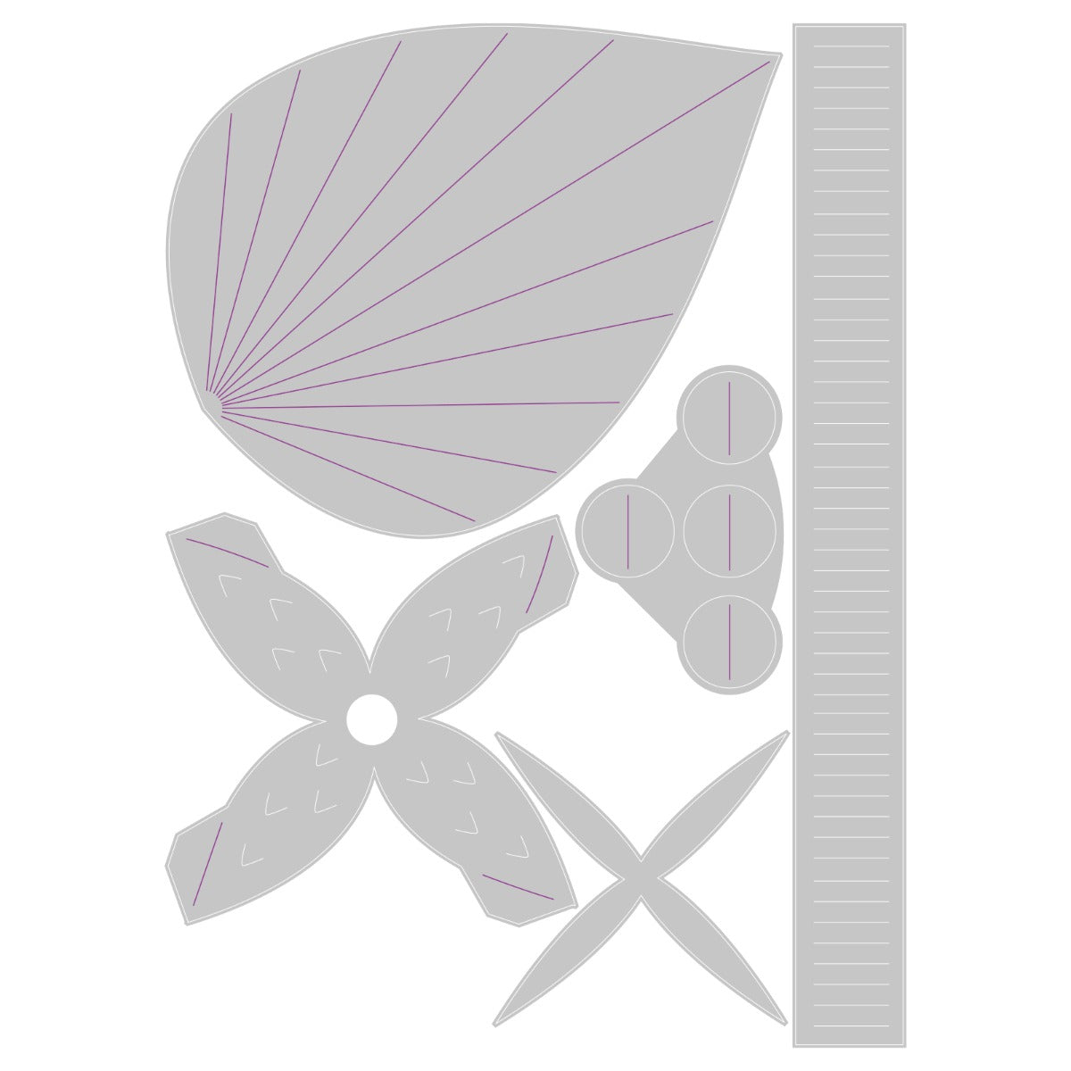 sizzix-thinlits-ornamental-stems-stanzschablonen-5tlg-blumen image 2