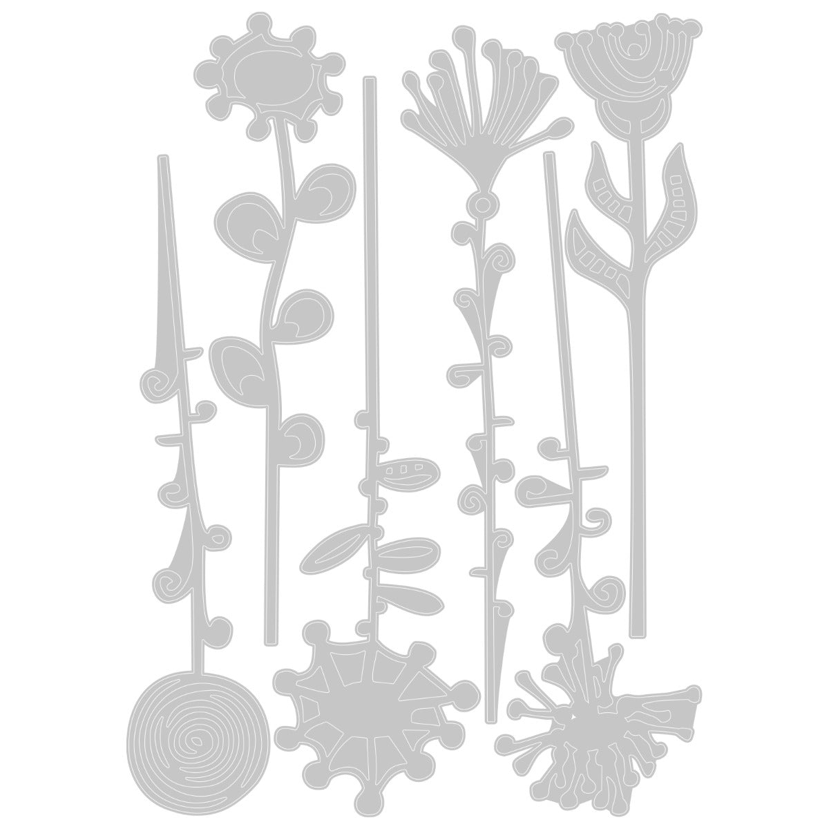 sizzix-thinlits-artsy-stems-stanzform-tim-holtz-6-tlg image 2