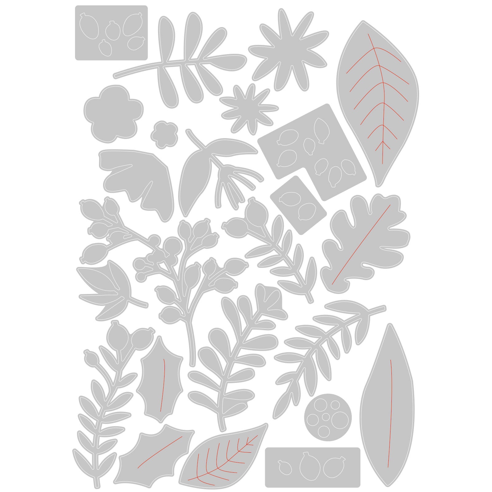 sizzix-thinlits-floral-abundance-stanzschablonen-24-tlg-blumen image 2