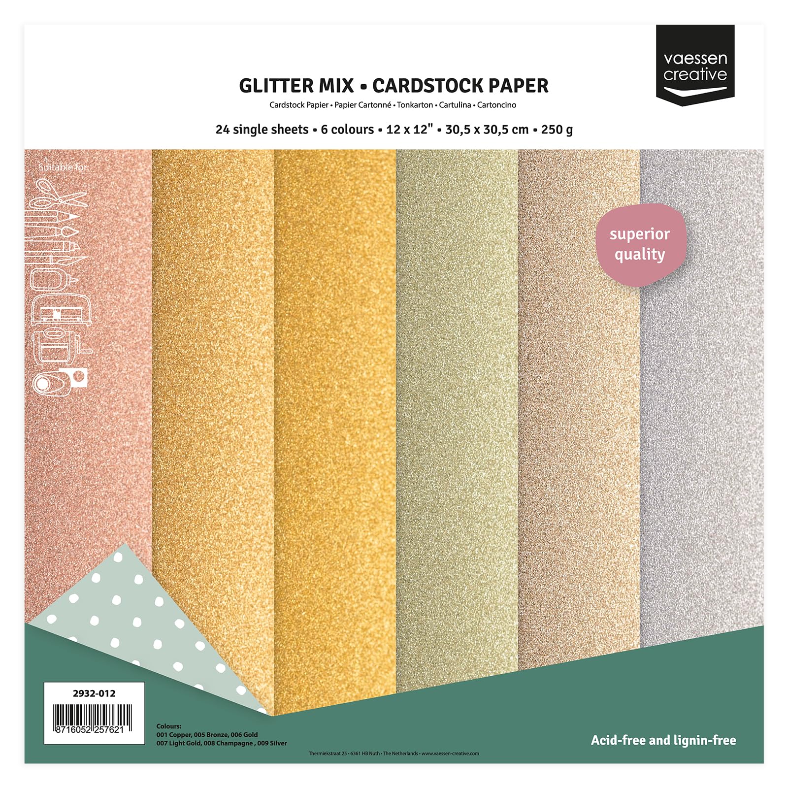 vaessen-creative-florence-glitzer-tonkarton-30-5cm-24-b-gen-250g image 4