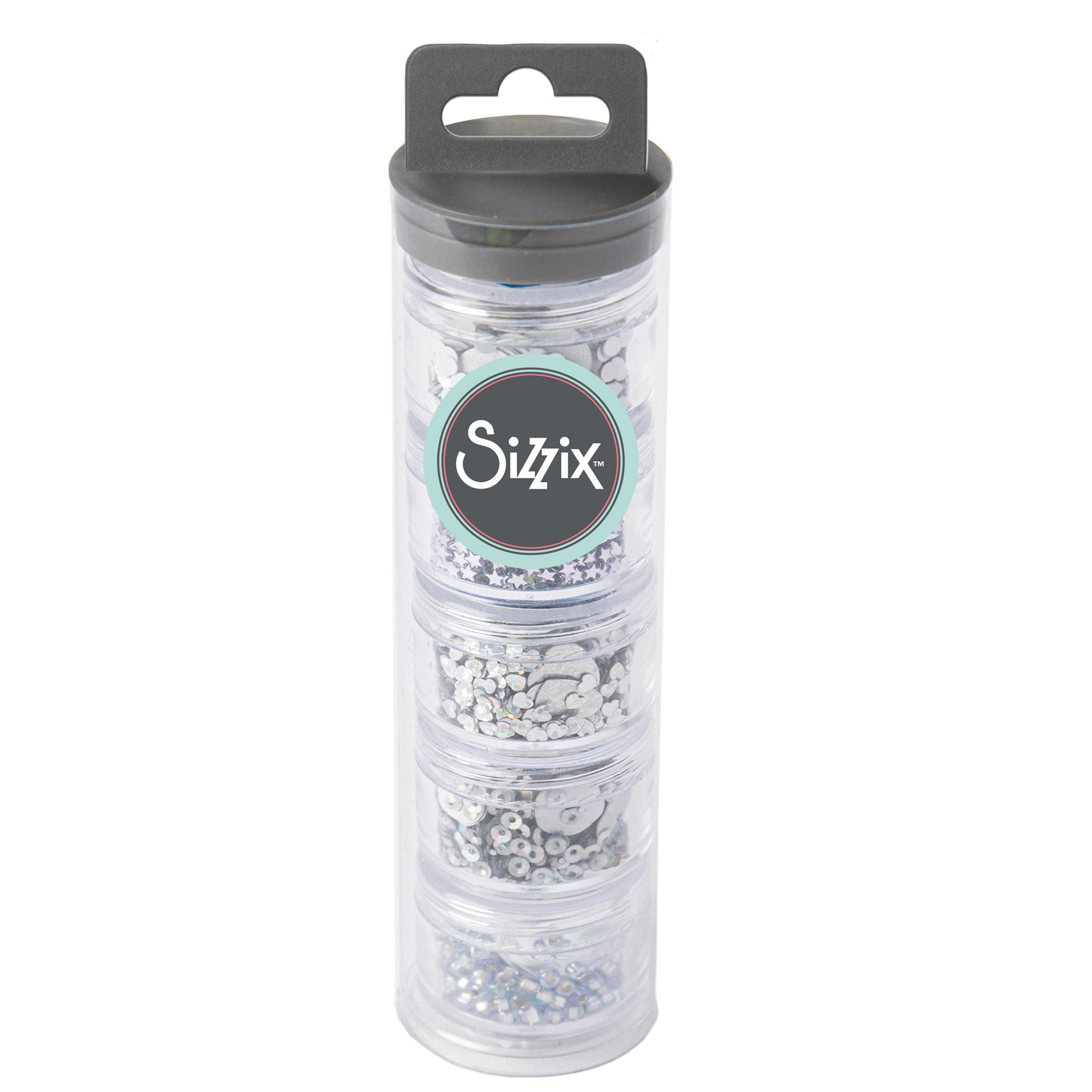 sizzix-effectz-pailletten-perlen-silber-5er-set image 1