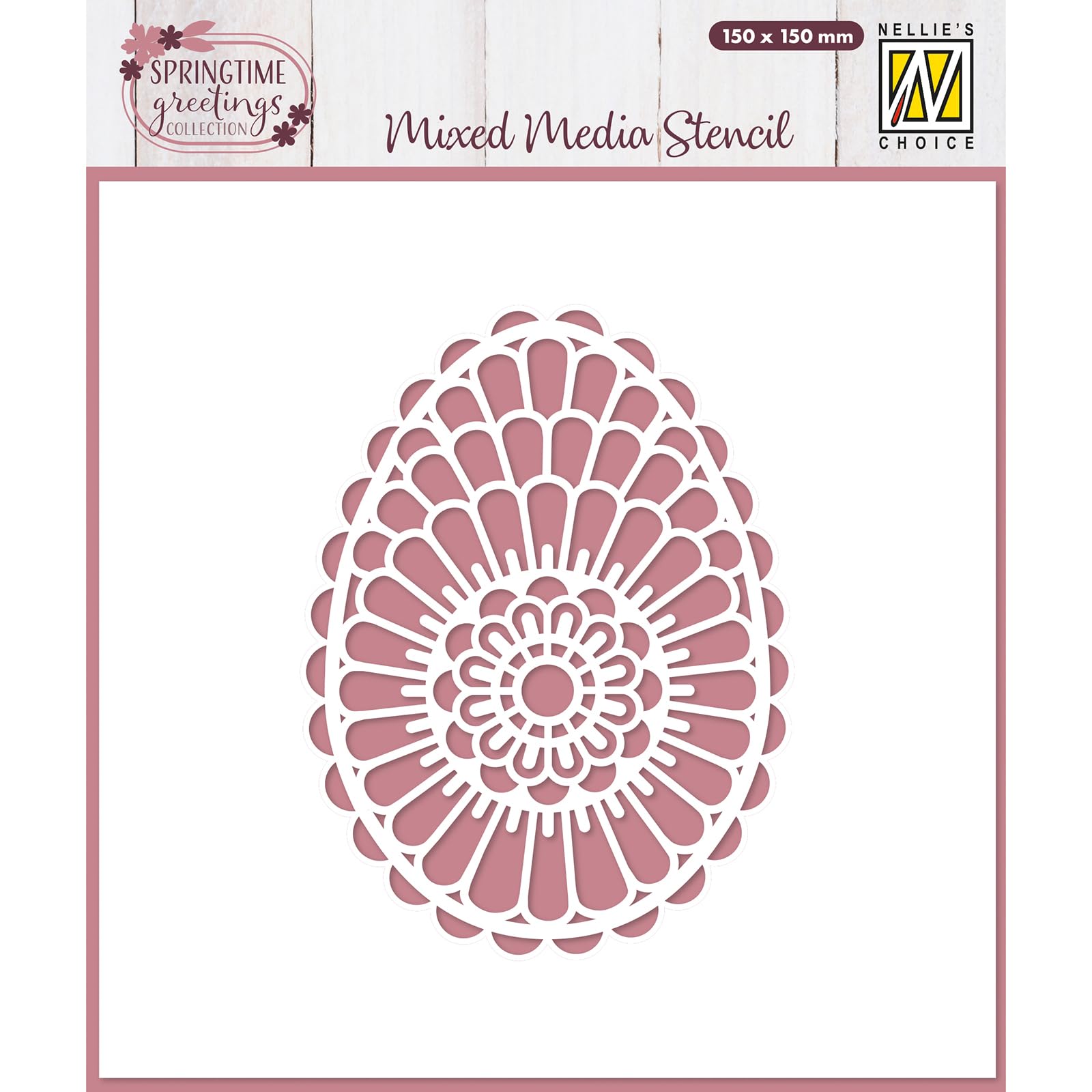 nellie-s-choice-schablone-blumenkranz-ei-15x15-cm-ostern image 1