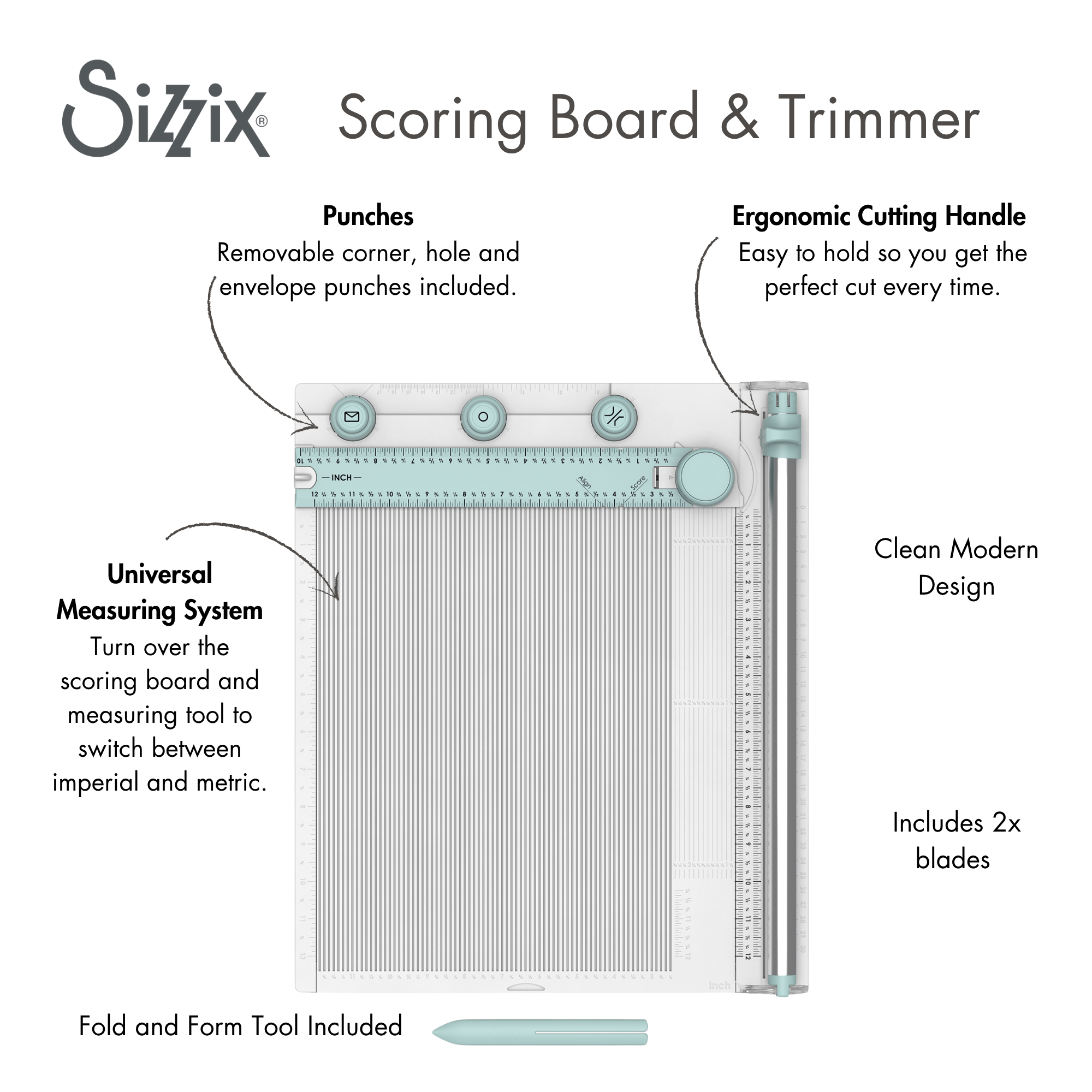 sizzix-scoring-board-trimmer-falzbrett-papierschneider-30x30 image 2