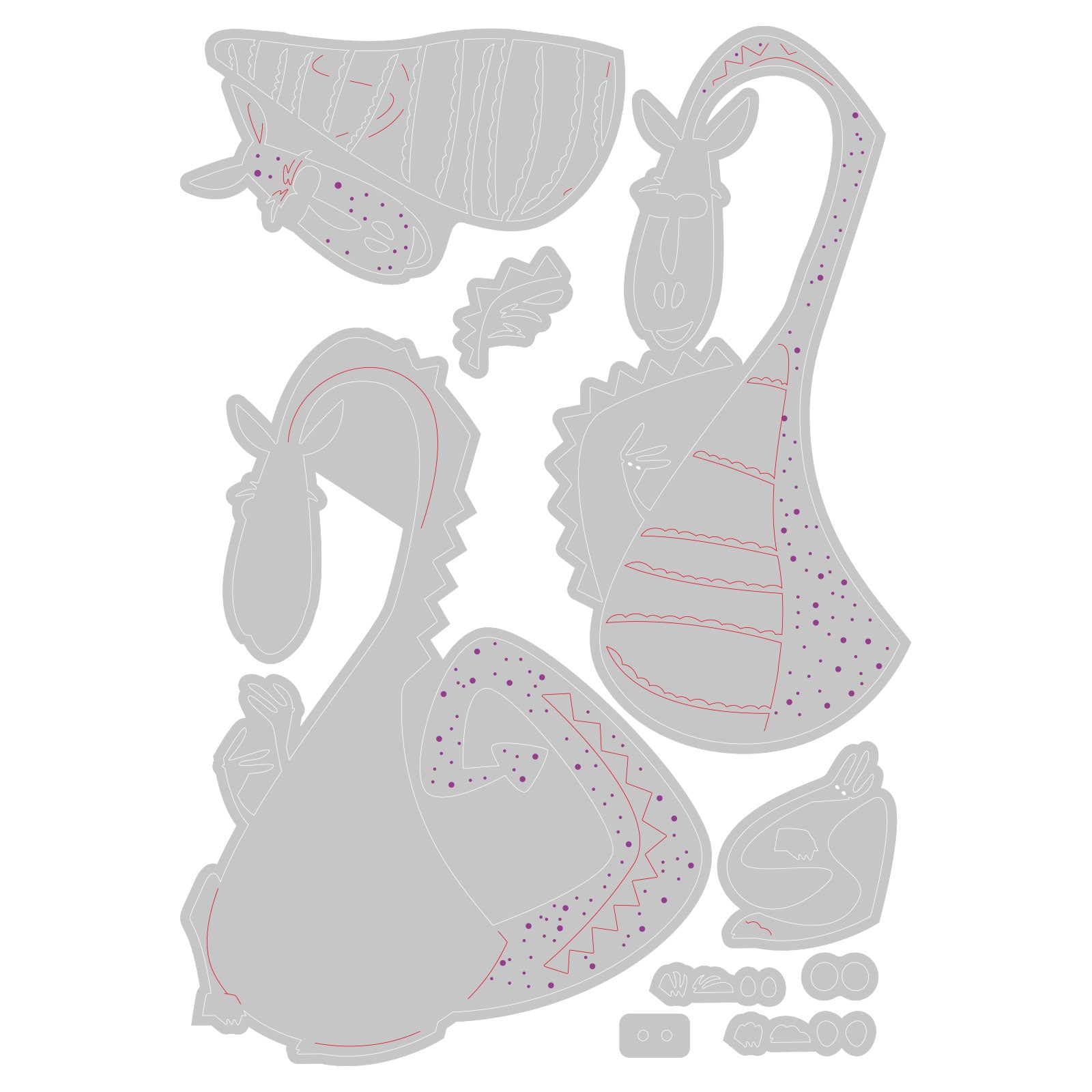 sizzix-thinlits-rupert-colorize-stanzschablonen-9tlg-drache image 2