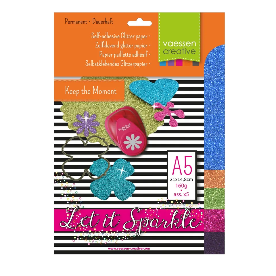 vaessen-florence-glitzerpapier-sommar-a5-5-blatt image 1