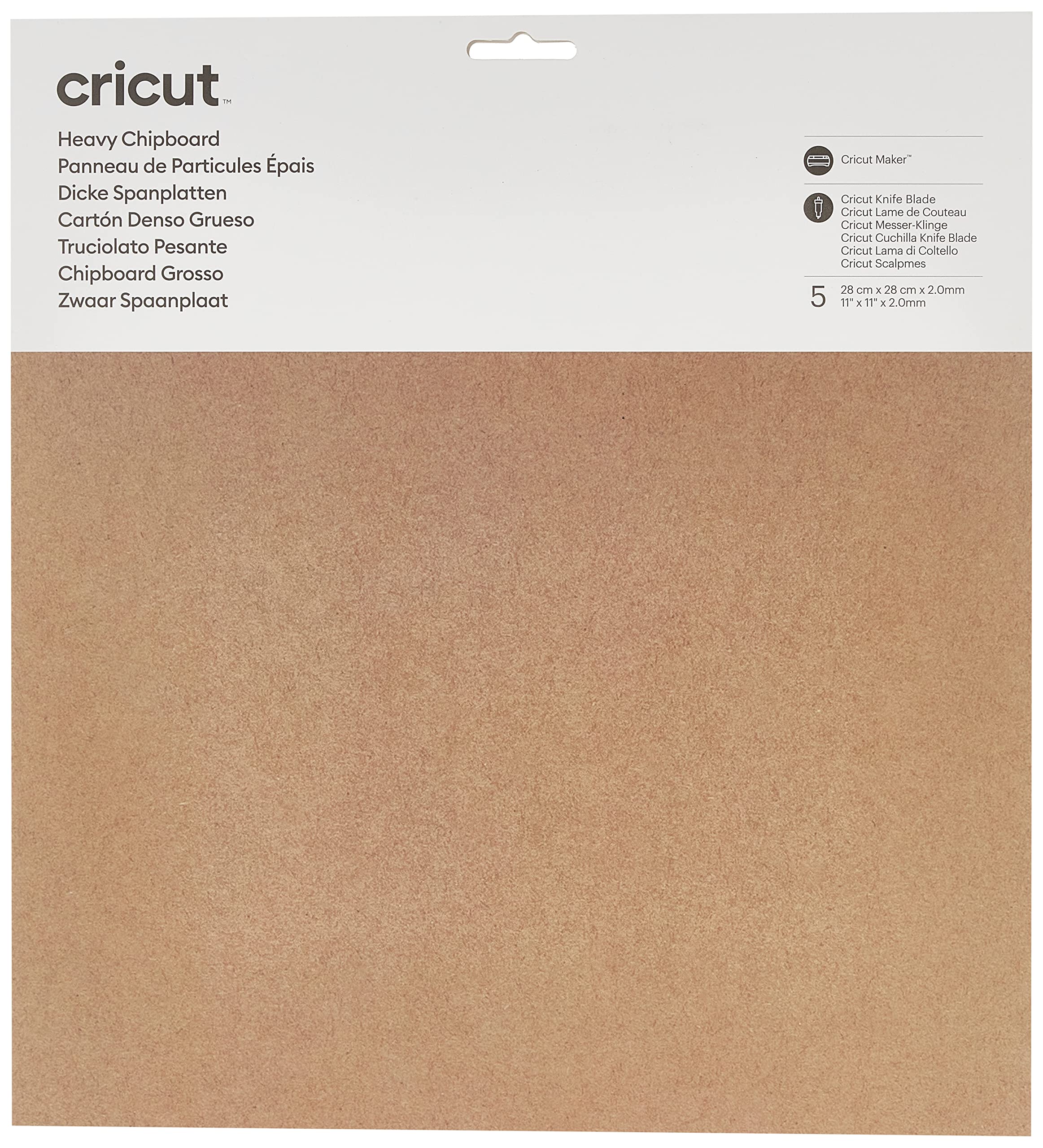cricut-maker-spanplatte-natur-2-0-mm-28x28-cm-5-blatt image 1