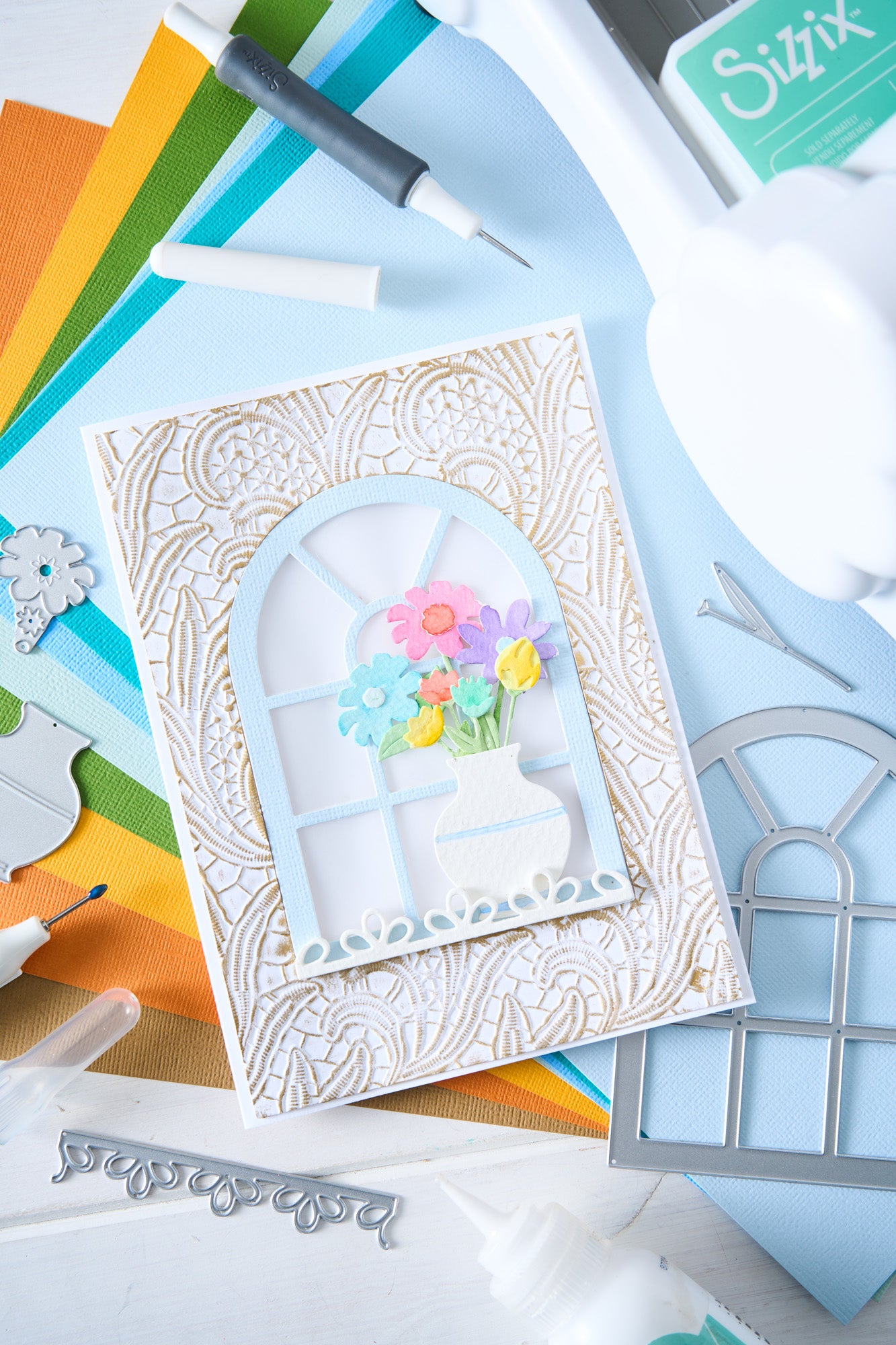 sizzix-3-d-textured-impressions-lacy-leaves-pr-gefolder-a5-blatt image 4
