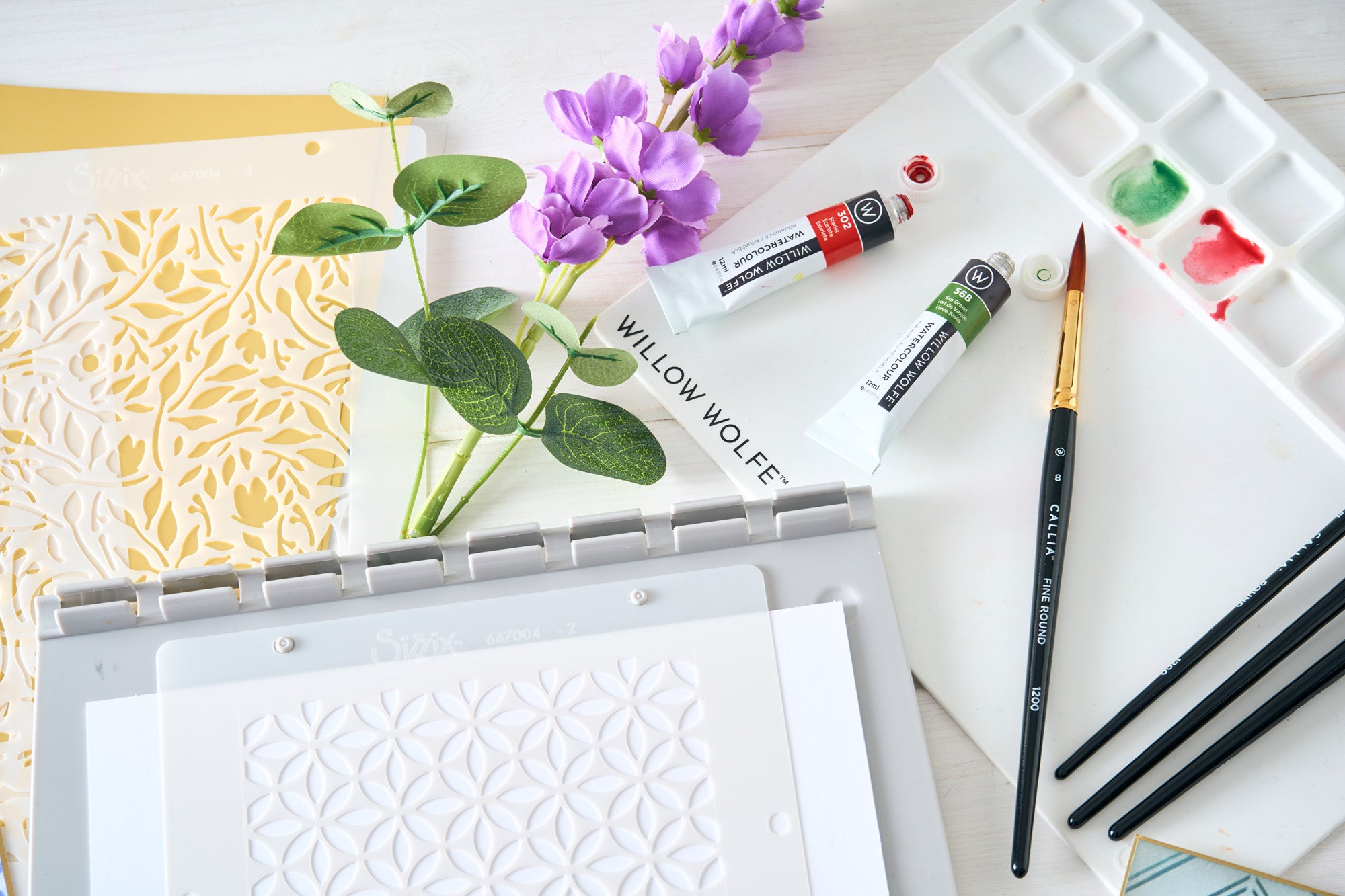 sizzix-studio-media-mat-mischpalette-mit-pinselhalter-bastelmatte image 4