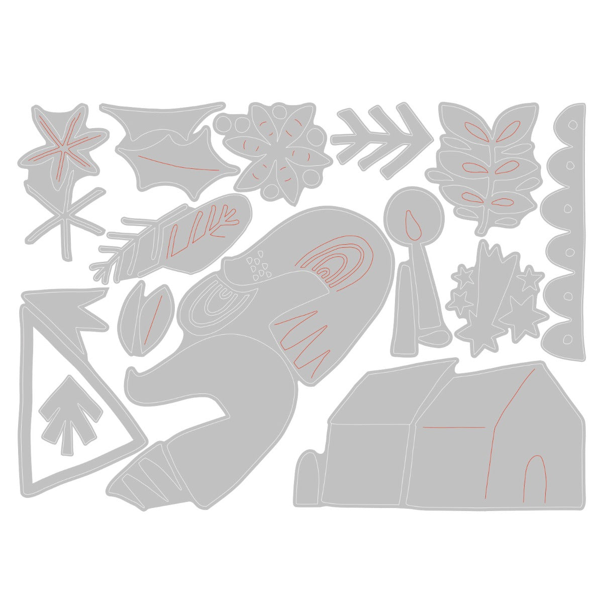 sizzix-thinlits-funky-nordic-stanzschablonen-14-tlg-weihnachten image 2