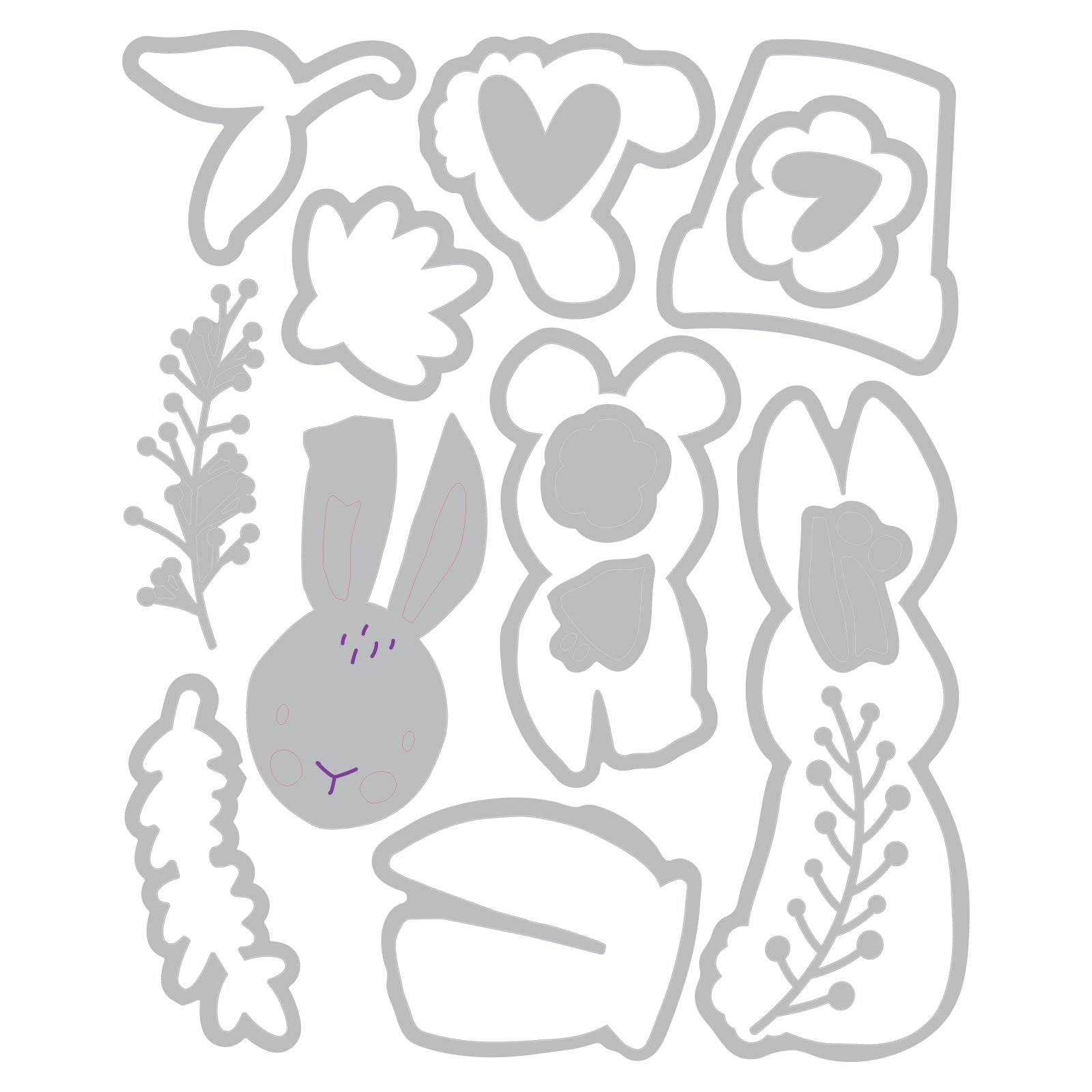 sizzix-thinlits-bunny-bits-blooms-2-stanze-17er-ostern image 2