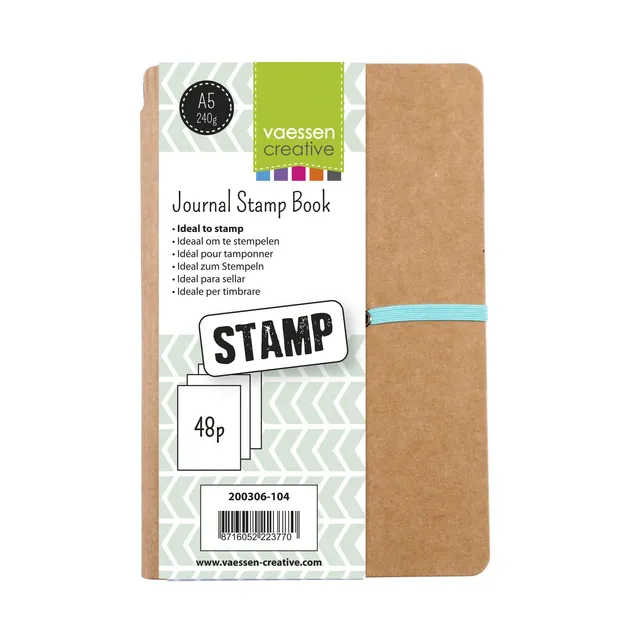 vaessen-cut-easy-stamp-journal-a5-braun-48-seiten image 1