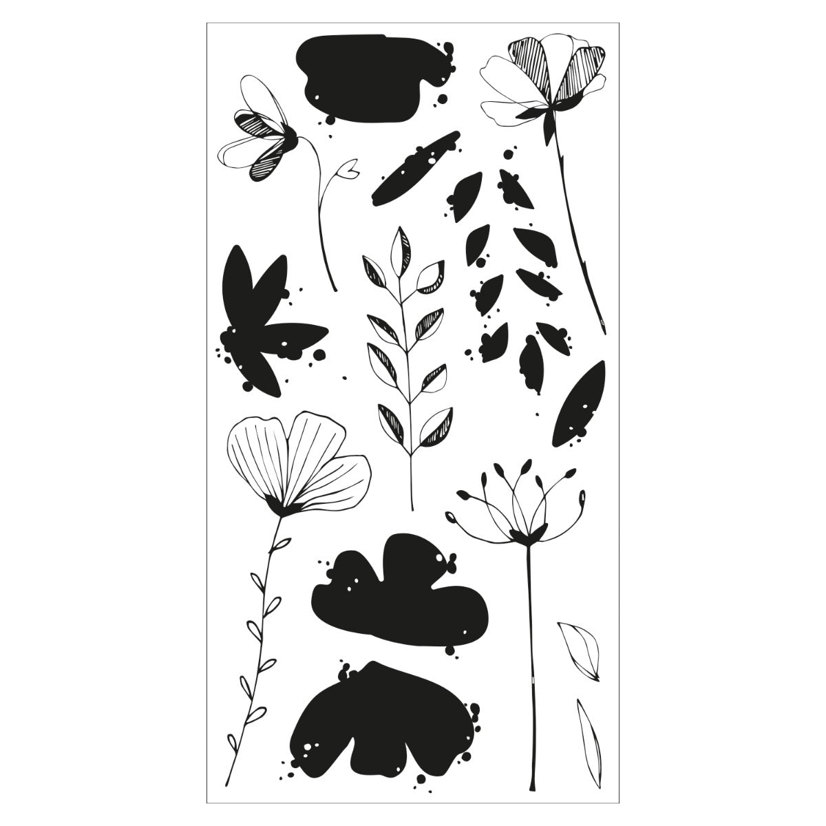 sizzix-layered-stamps-watercolor-flowers-stempelset-14tlg image 2