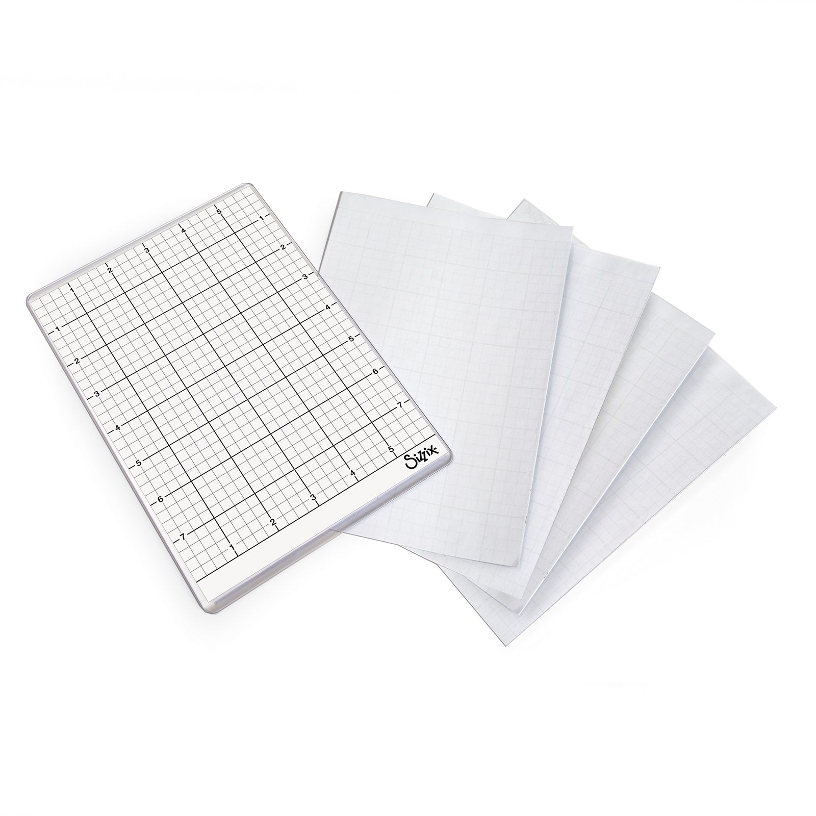 sizzix-sticky-grid-sheets-klebefolie-6x8-5-5er-pack image 1