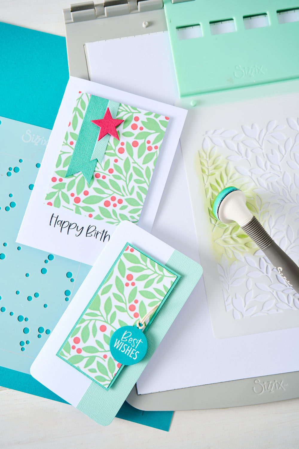 sizzix-layered-stencils-berry-sweet-a6-schablonen-2-teilig image 2