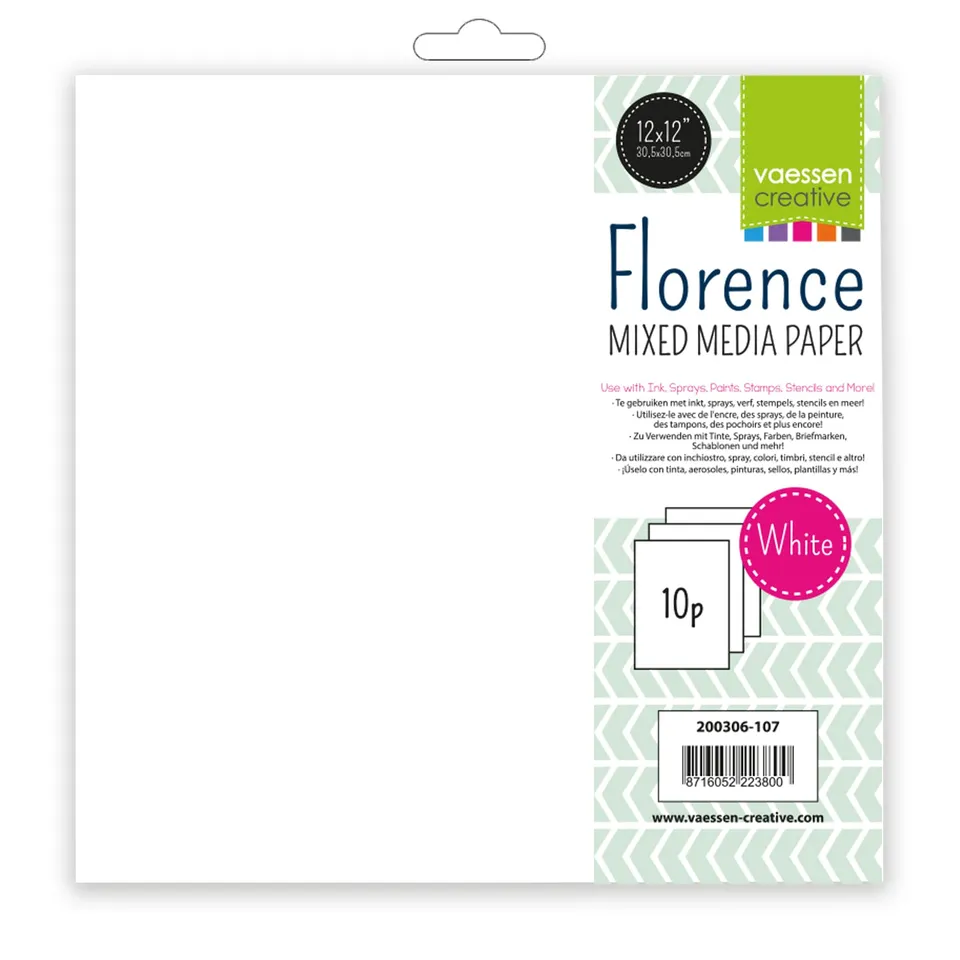 vaessen-creative-mixed-media-papier-wei-30-5cm-10-blatt-240g image 1