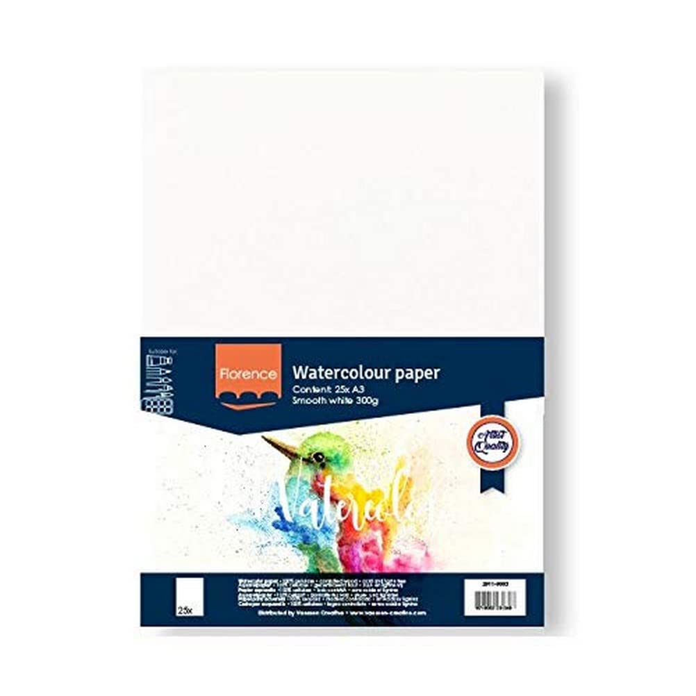 vaessen-florence-aquarellpapier-a3-wei-glatt-300-g-25-blatt image 1