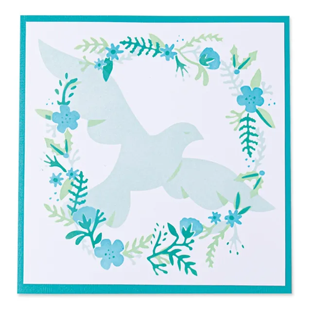 sizzix-layered-stencils-dove-taube-4-tlg-schablonen-set image 1