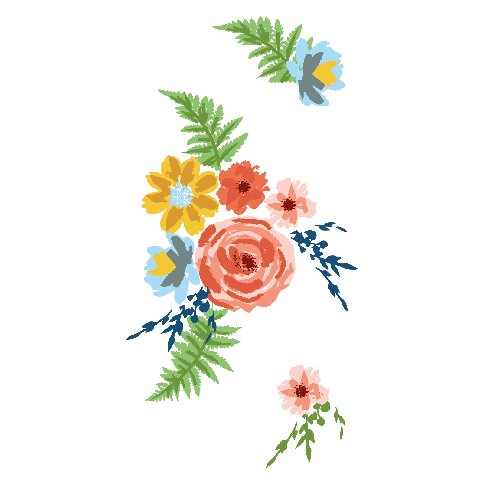 sizzix-layered-stamps-stempelset-20tlg-painted-florals image 1