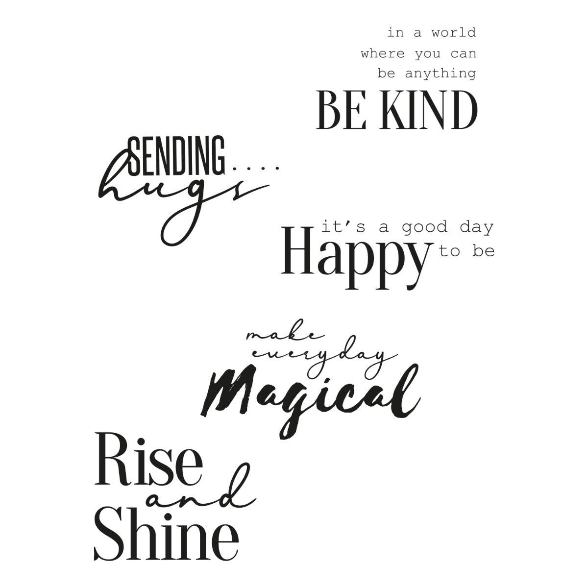 sizzix-clear-stamps-sunnyside-sentiments-9-stempelset-5er image 1
