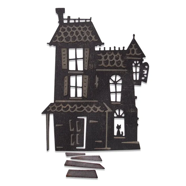 sizzix-thinlits-haunted-stanzschablonen-3-tlg-halloween-haus image 1