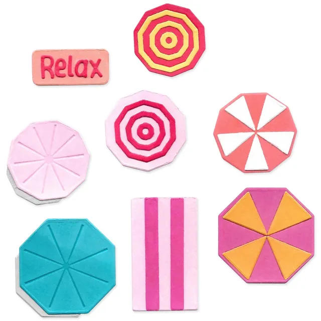 sizzix-thinlits-beach-blankets-brellas-stanzen-15tlg image 1