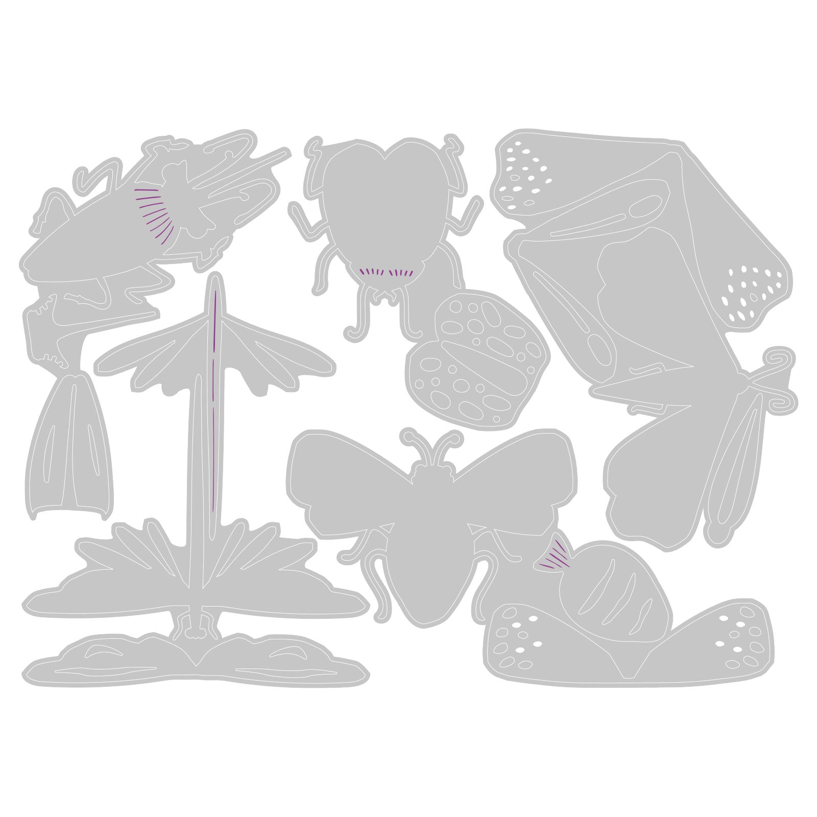 sizzix-thinlits-funky-insects-stanzschablonen-5er-set-insekten image 2
