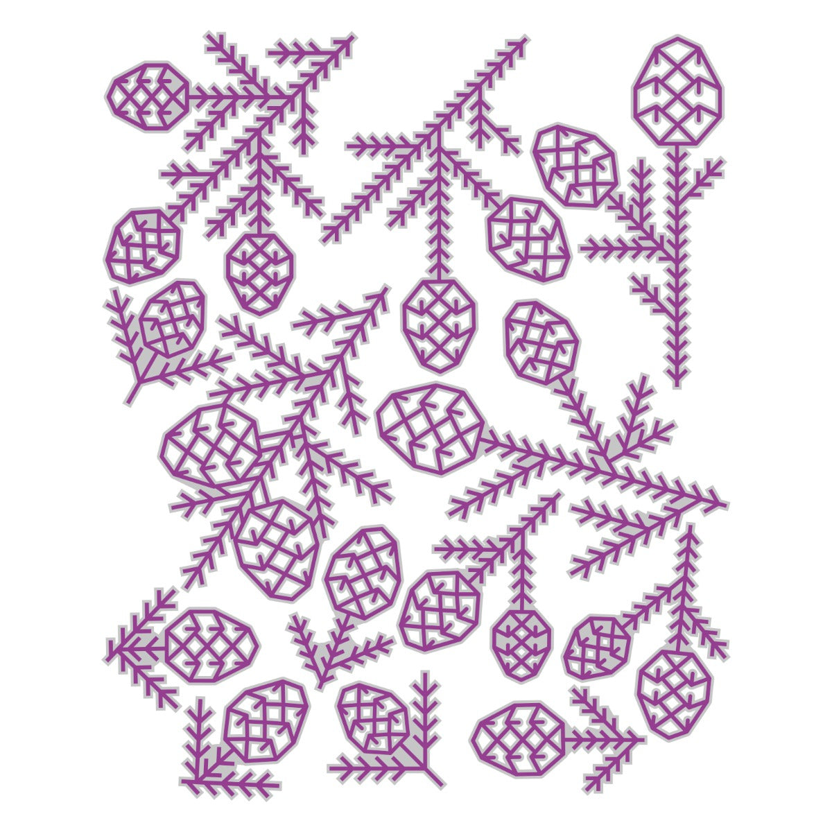 sizzix-thinlits-pine-patterns-stanzschablonen-13-tlg-weihnachten image 2