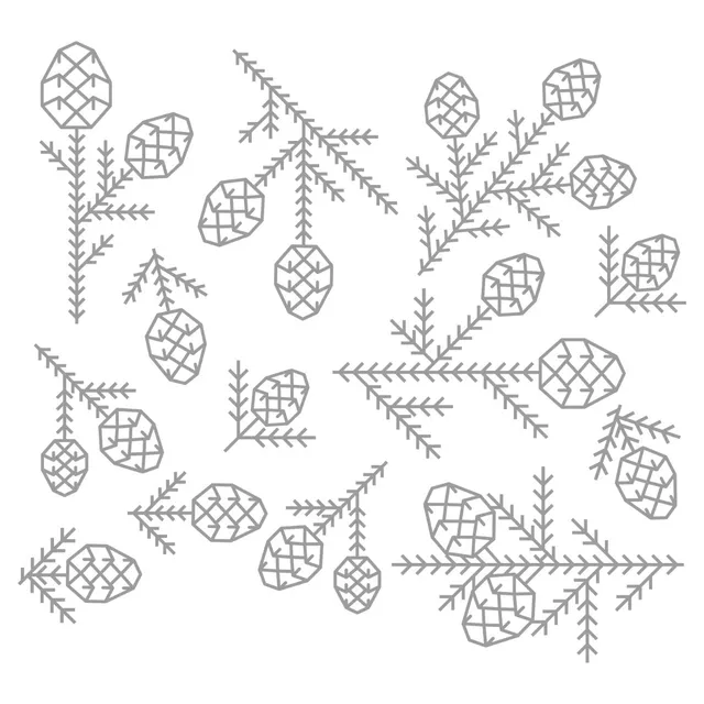 sizzix-thinlits-pine-patterns-stanzschablonen-13-tlg-weihnachten image 1