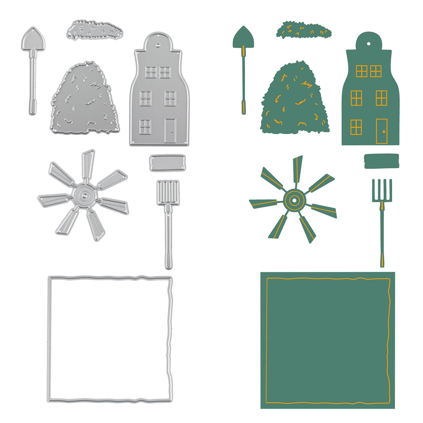 vaessen-creative-cut-easy-stanzschablonen-bauernhof-8-st-m-hle image 2