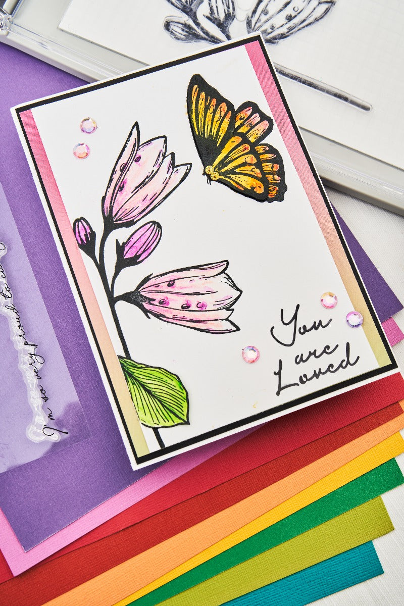 sizzix-cosmopolitan-farfallina-stempelset-8tlg-mit-schablone image 4