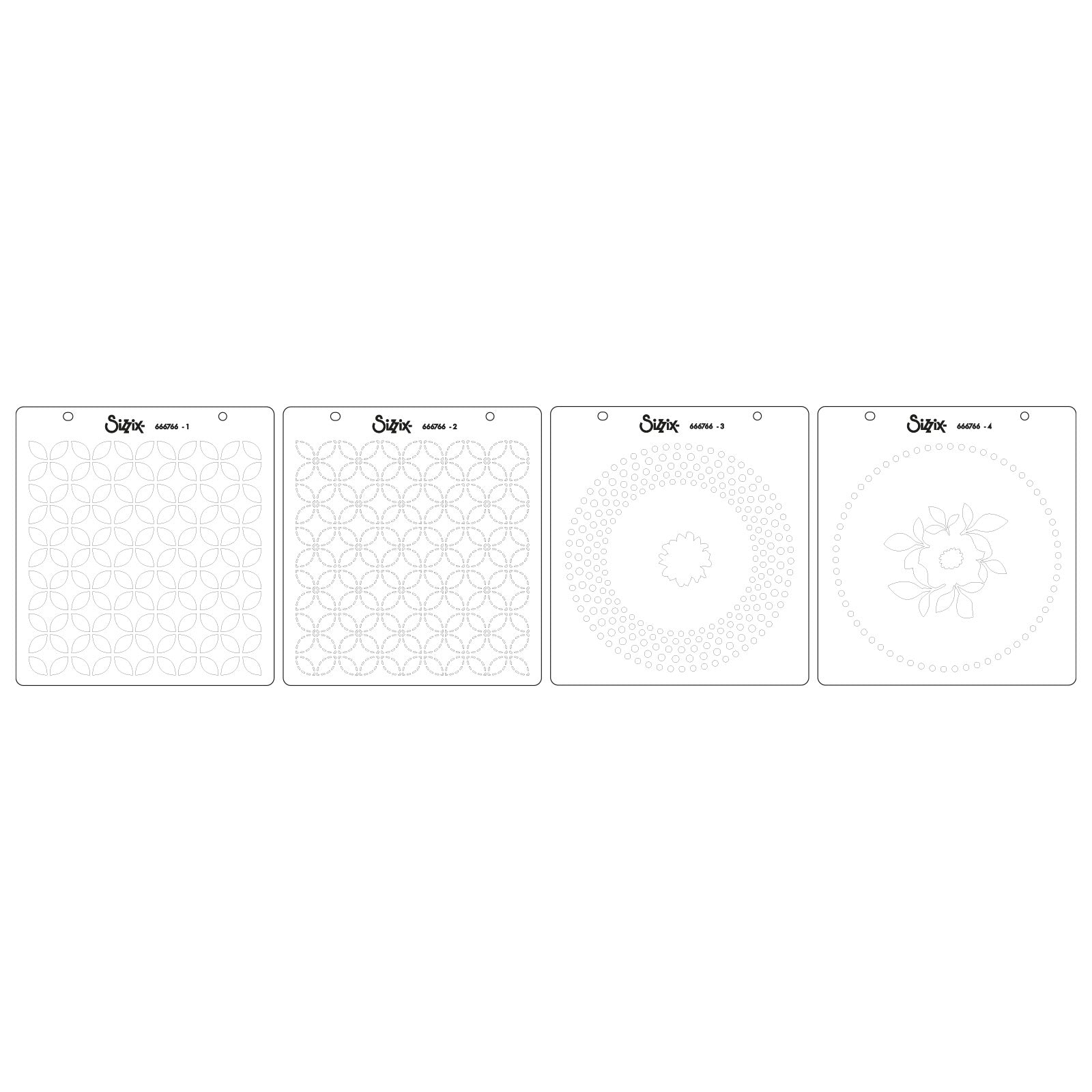 sizzix-layered-stencils-plate-and-pattern-4er-schablonen-set image 5