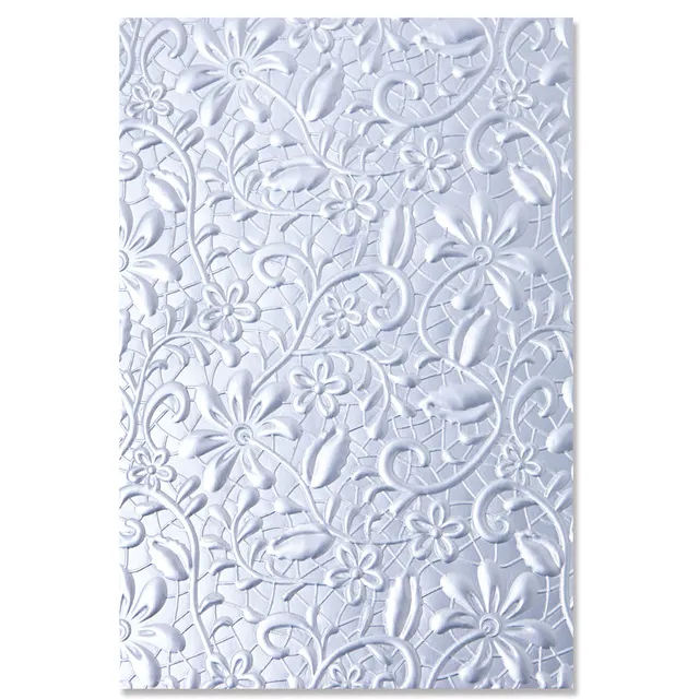 sizzix-3-d-lacey-pr-gefolder-florale-spitze image 1