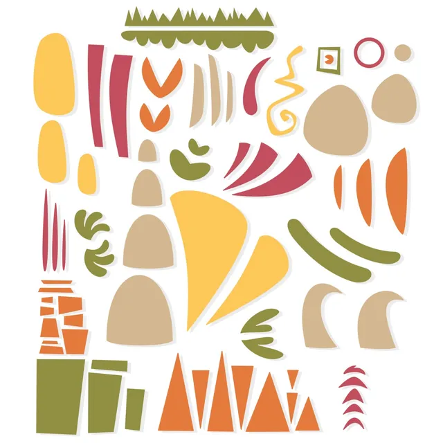 sizzix-thinlits-infinite-doodles-1-stanzschablonen-59-teilig-tiere-buchstaben image 1