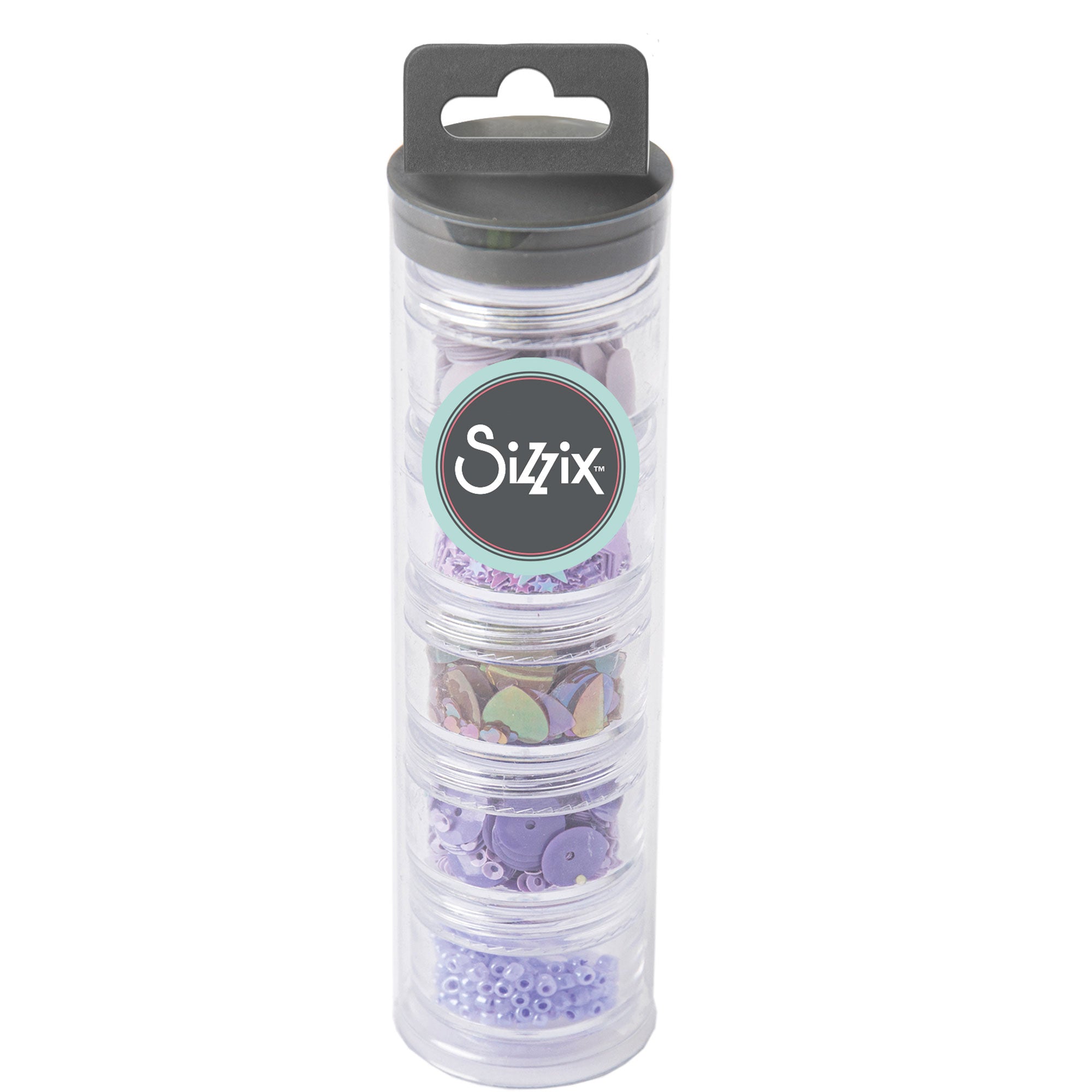 sizzix-effectz-sequins-beads-pailletten-lavender-dust-5er image 1