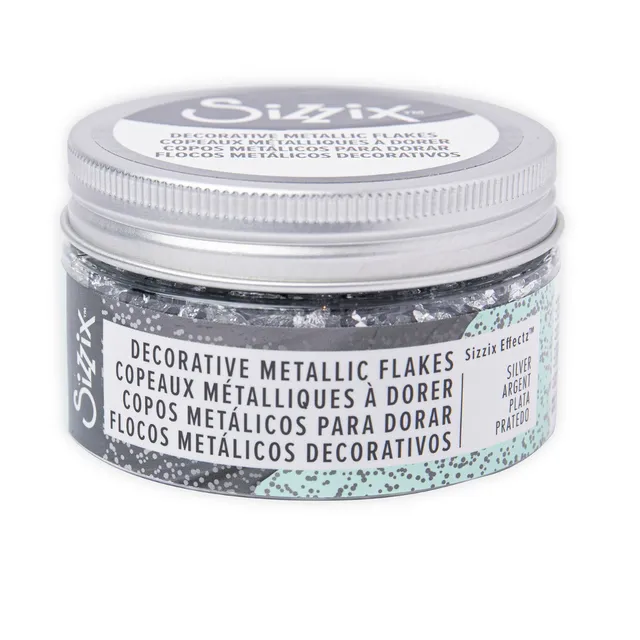 sizzix-effectz-metallic-flakes-bastelflocken-silber-0-8-g image 1