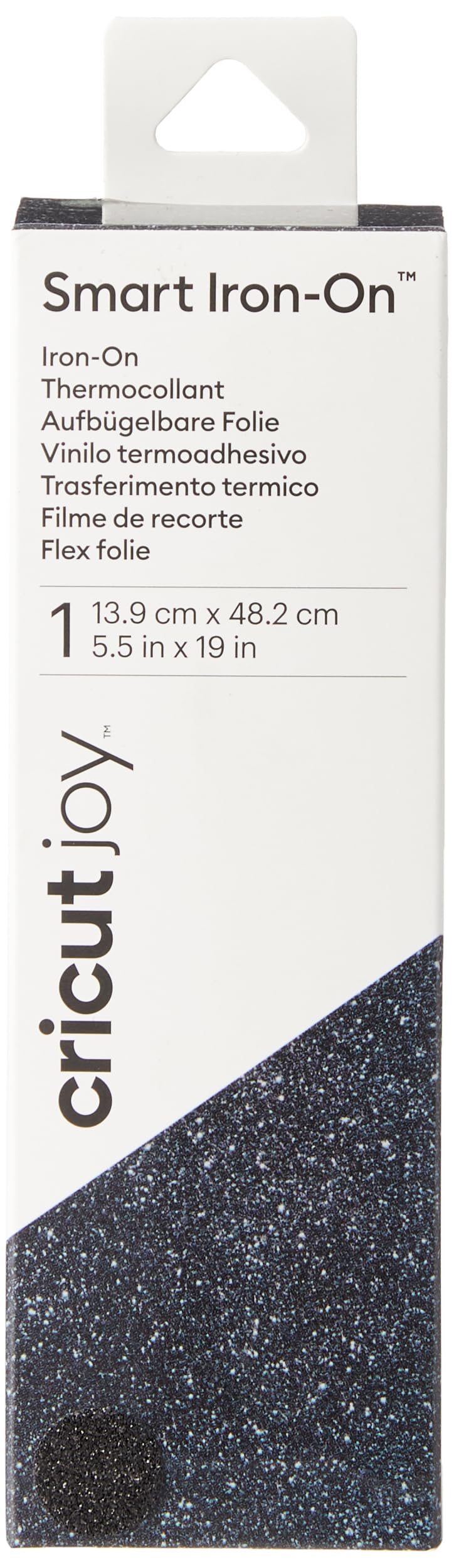 cricut-joy-smart-iron-on-glitzer-schwarz-13-9cm-x-48-2cm image 1